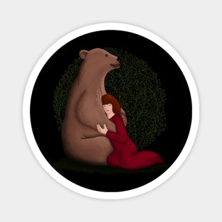 Hug a bear illustration Magnet